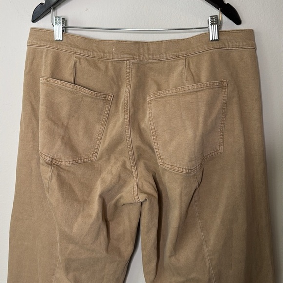 Madewell The Emmett Wide-Leg Crop Pant: Welt Pocket Edition Drill Khaki Size 33P - Picture 5 of 9